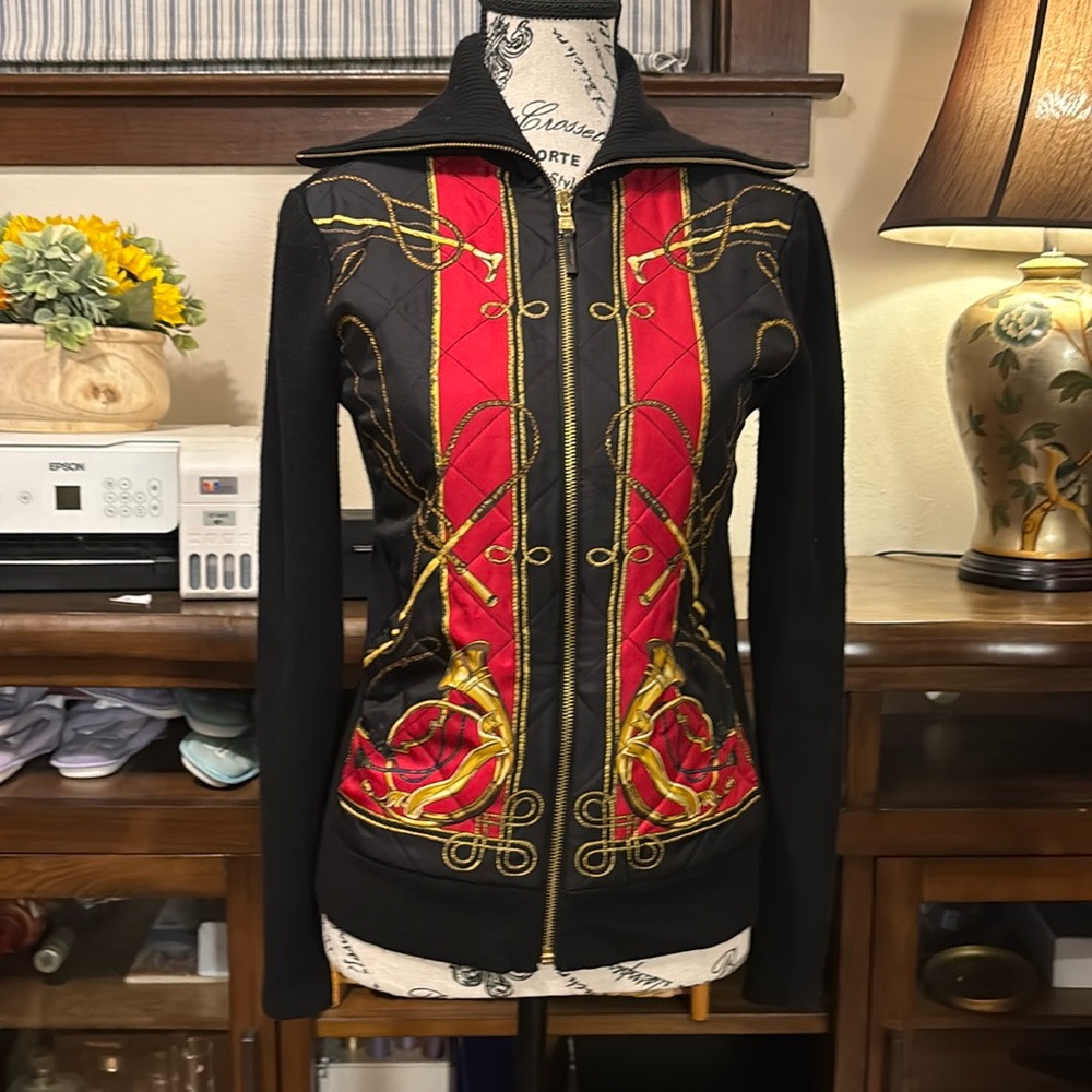 Lauren Ralph Lauren Full Zip Equestrian Sweater | SMALL